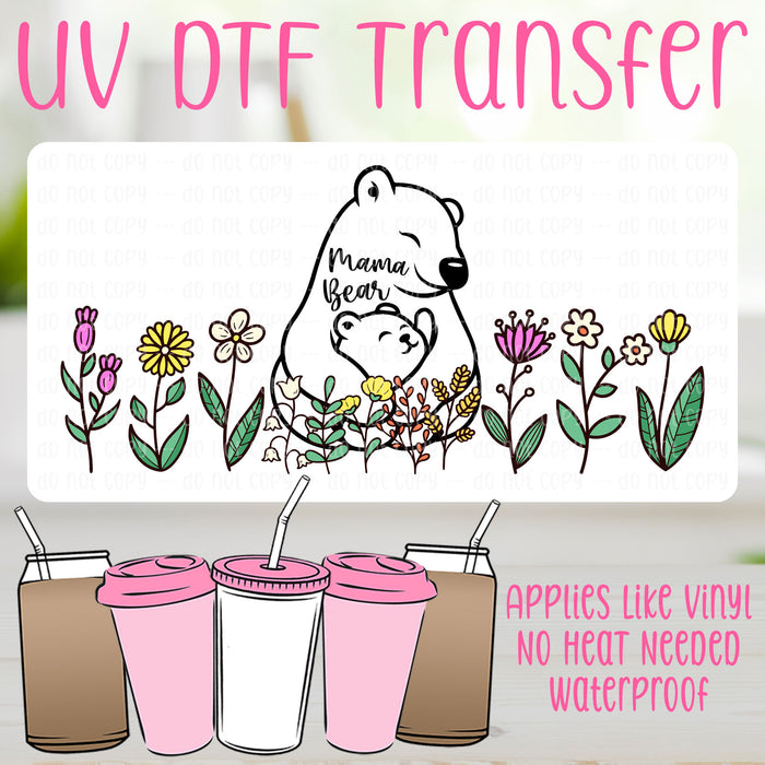 Mama Bear UV DTF Can Wrap