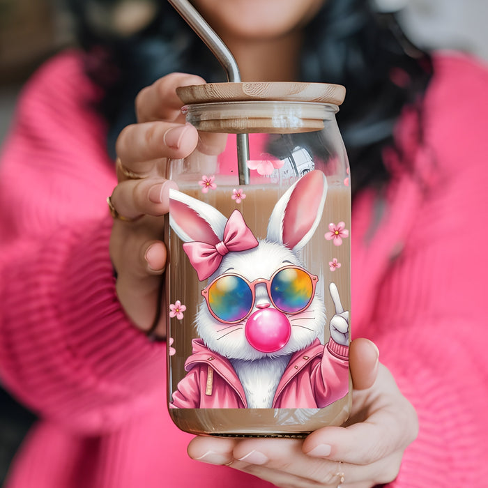 Cool Easter Bunny UV DTF Can Wrap