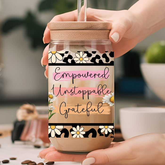 Empowered Unstoppable Grateful UV DTF Can Wrap