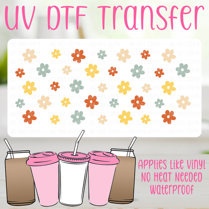 Pretty Floral UV DTF Can Wrap