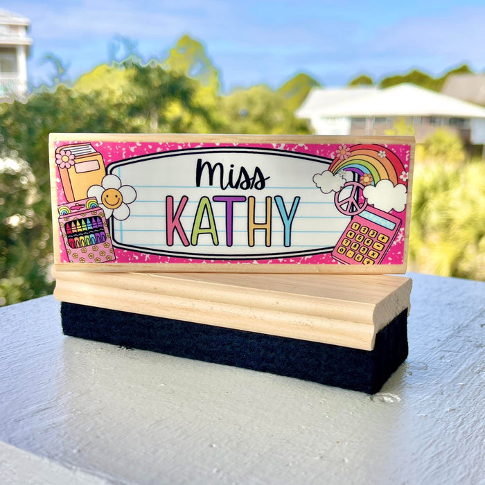Composition Notebook Personalized Felt Eraser - Transfers, Blanks & Completed
