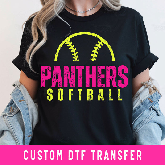 Distressed Softball DTF Transfer