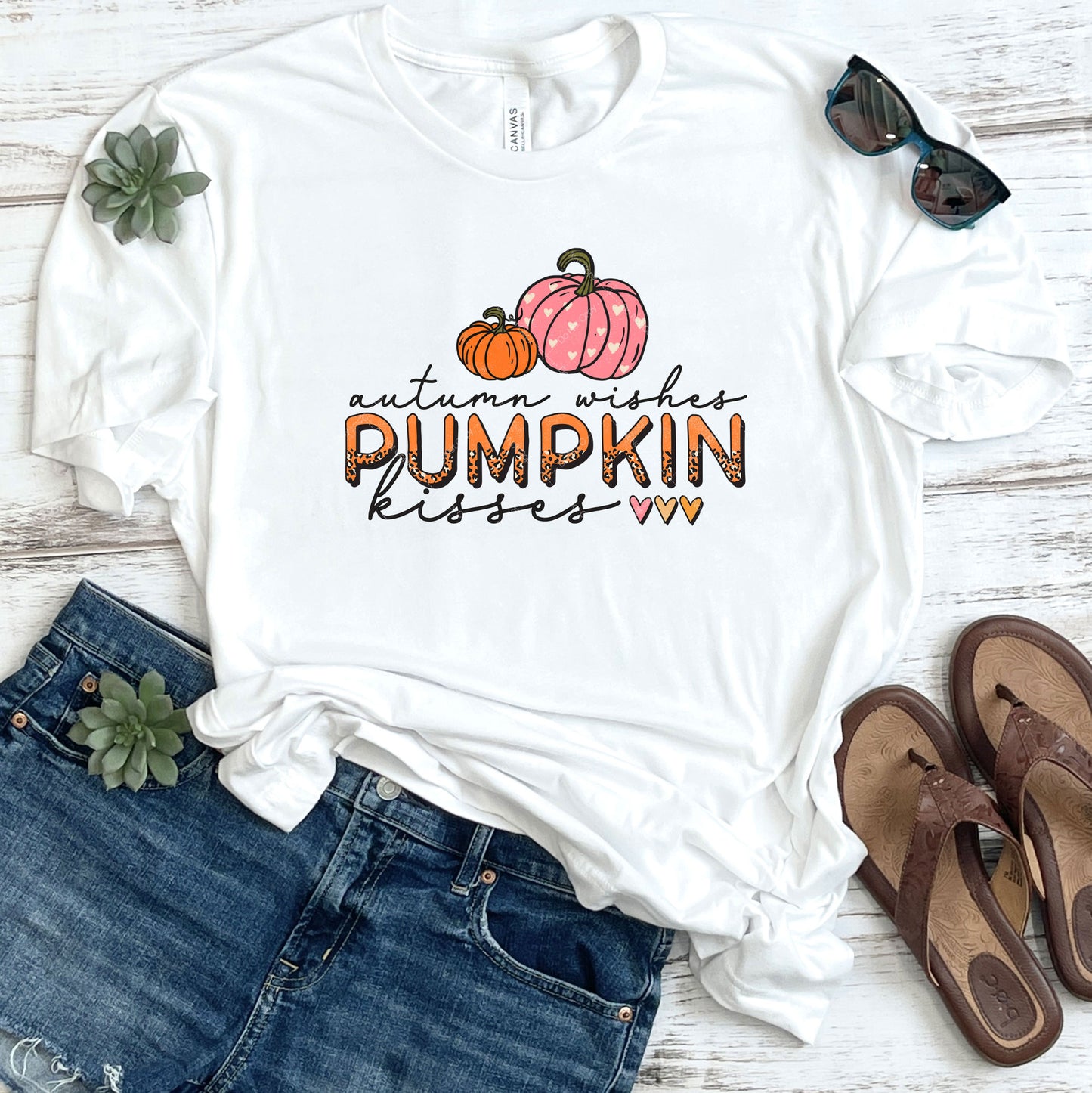 Autumn Wishes Pumpkin Kisses DTF