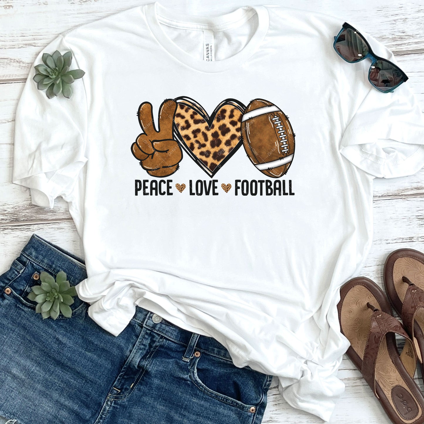 Peace Love Football DTF