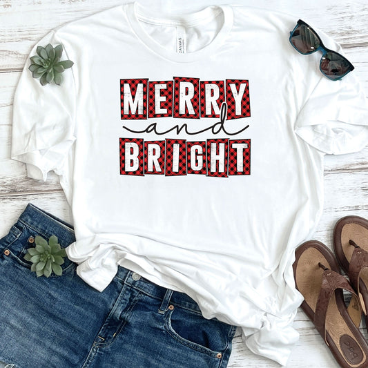 Merry & Bright Red Plaid DTF