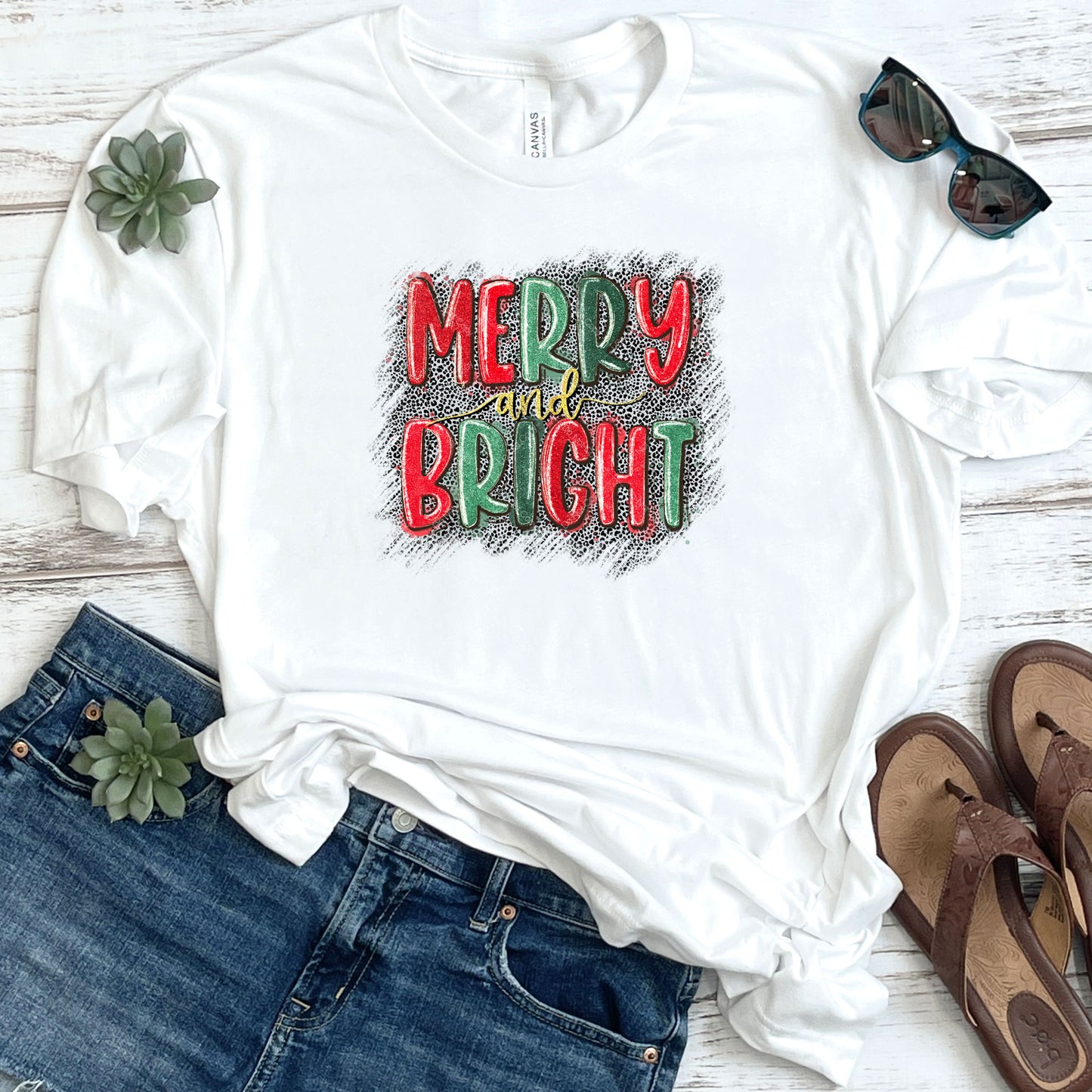 Merry & Bright Leopard Print DTF