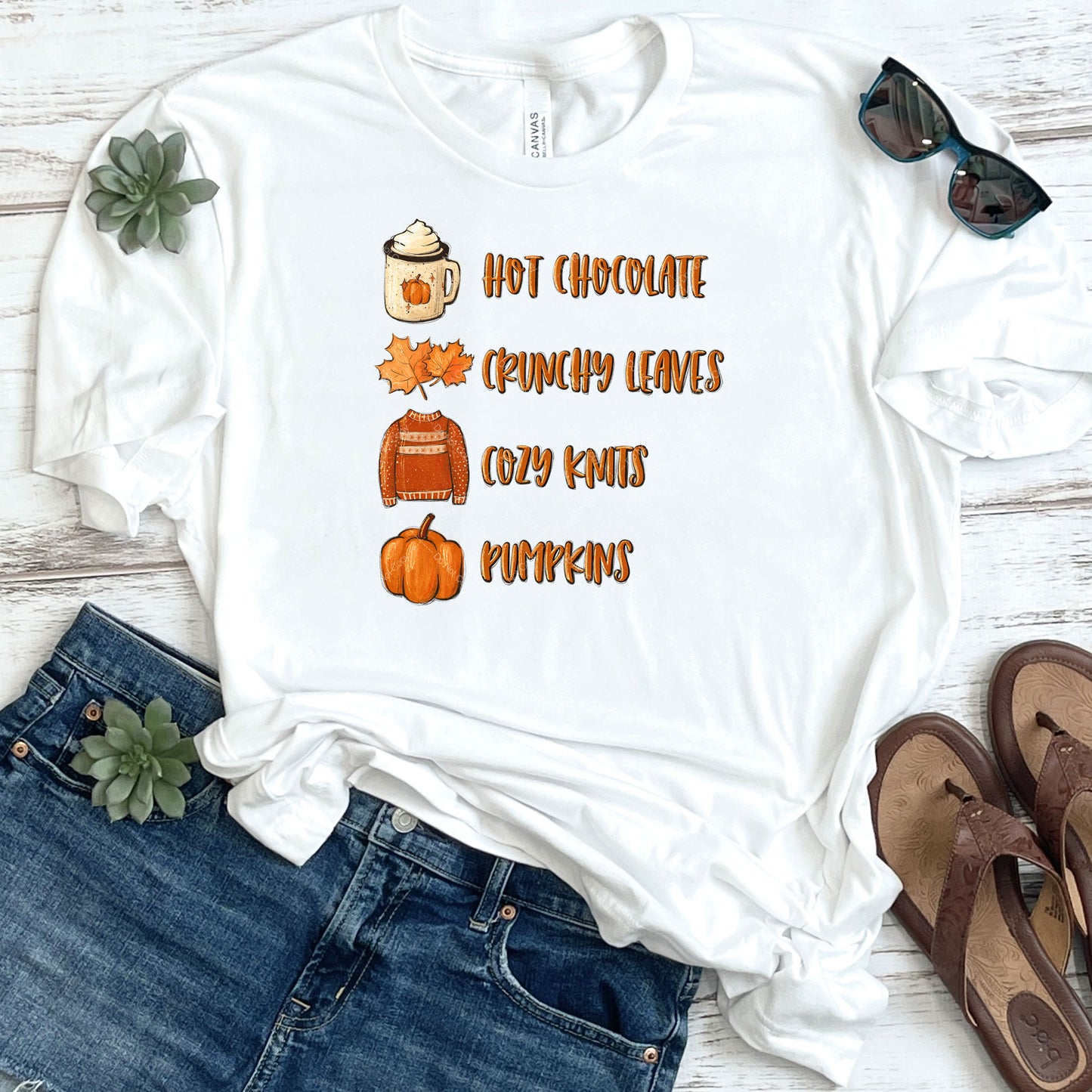 Hot Chocolate, Crunchy Leaves, Cozy Knits & Pumpkins DTF