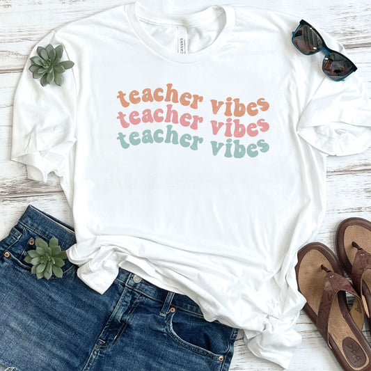 Colorful Teacher Vibes DTF