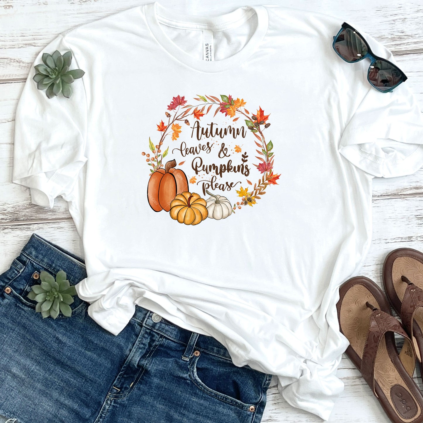 Autumn Leaves & Pumpkins Please DTF