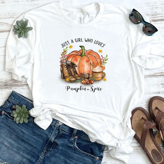 Just A Girl Who Loves Pumpkin Spice DTF