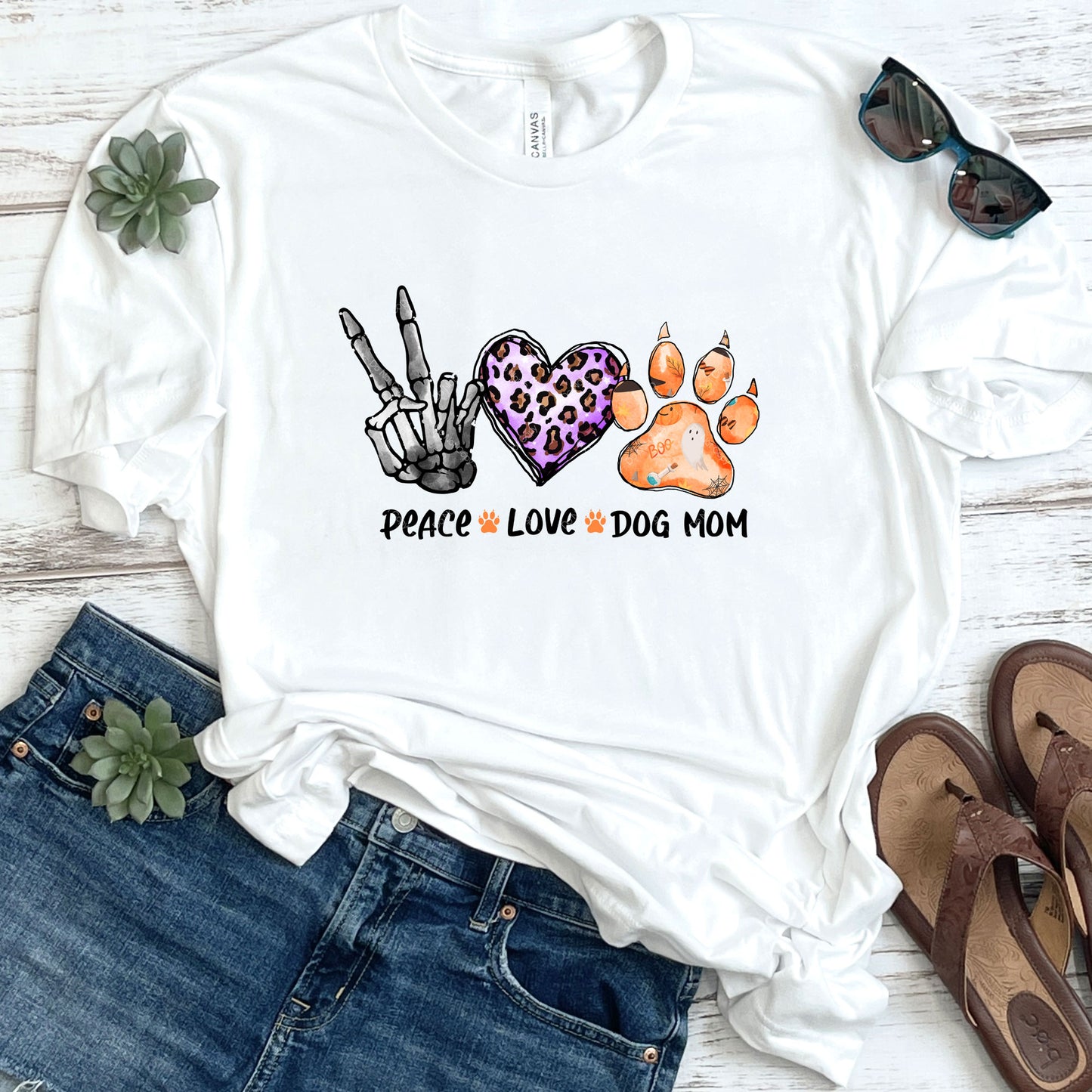 Peace Love Dog Mom DTF