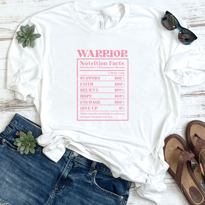 Pink Ribbon Warrior Nutrition Facts DTF