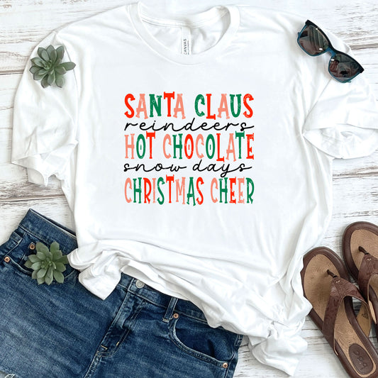 Santa Claus, Hot Chocolate & Christmas Lights DTF