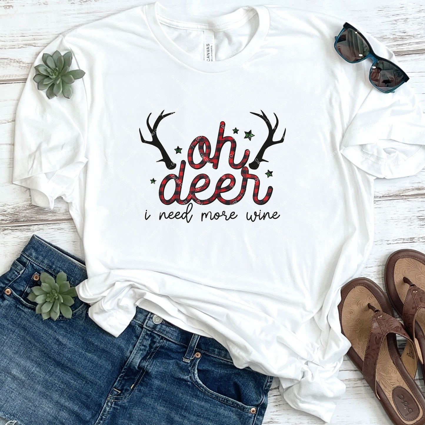 Oh Deer I Need More Wine DTF