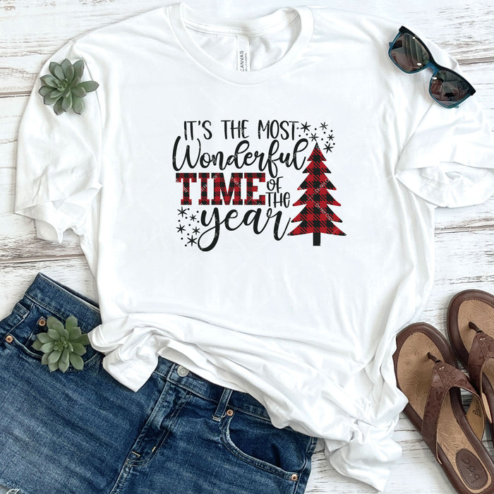Most Wondeful Time Plaid Tree DTF