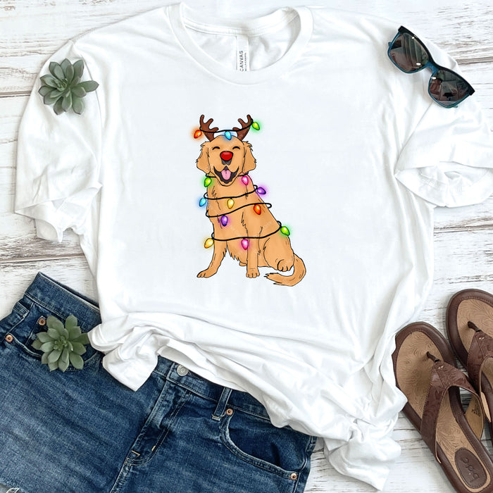 Christmas Golden Retriever DTF