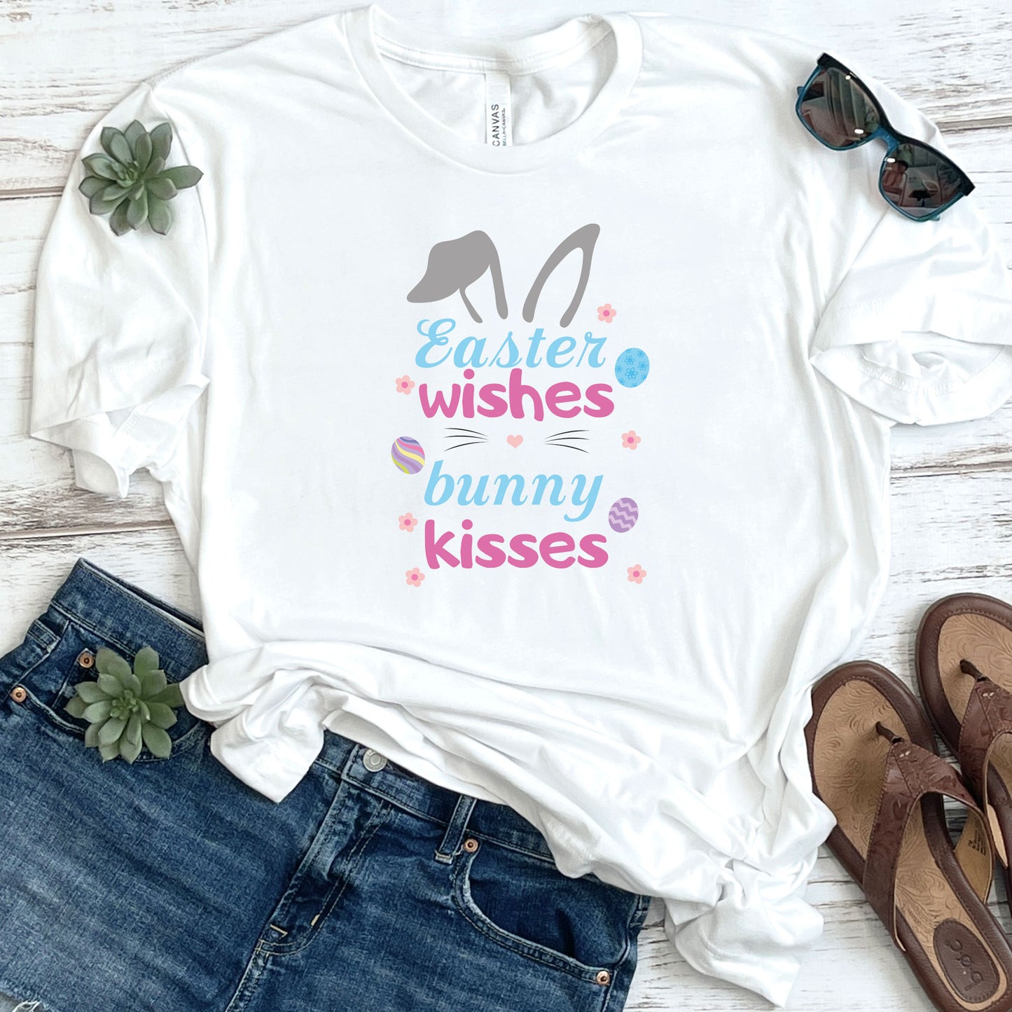 Easter Wishes Bunny Kisses DTF