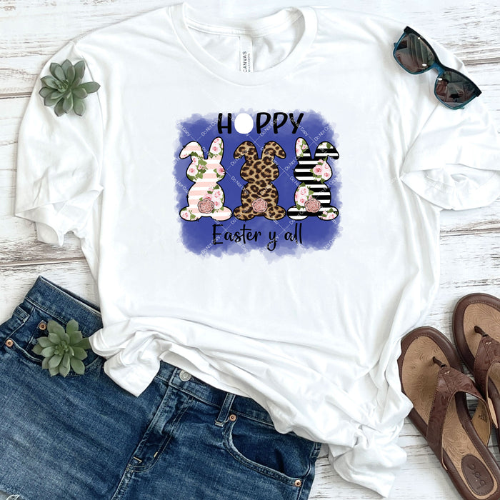 Hoppy Easter Y'all Blue DTF