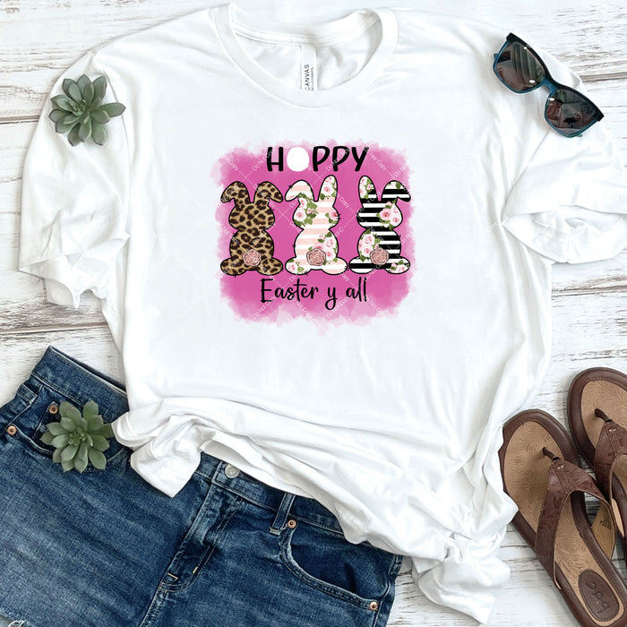 Hoppy Easter Y'all Pink DTF