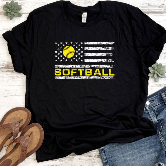 American Flag Softball DTF