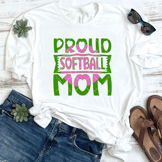 Proud Softball Mom DTF