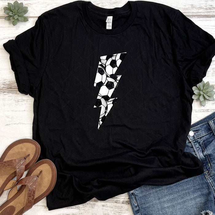 Soccer Lightning Bolt DTF