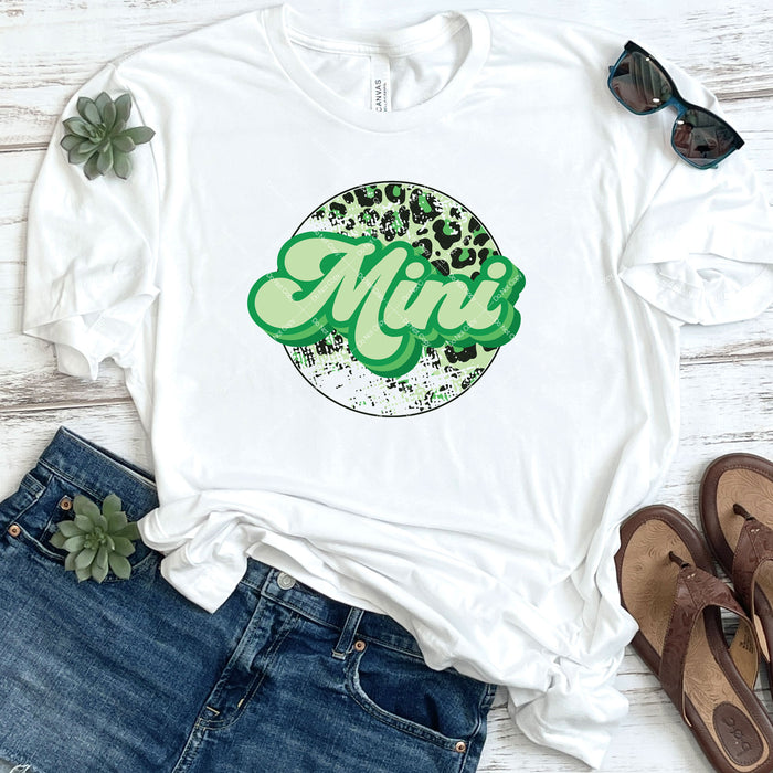 Green Leopard Print Mini DTF