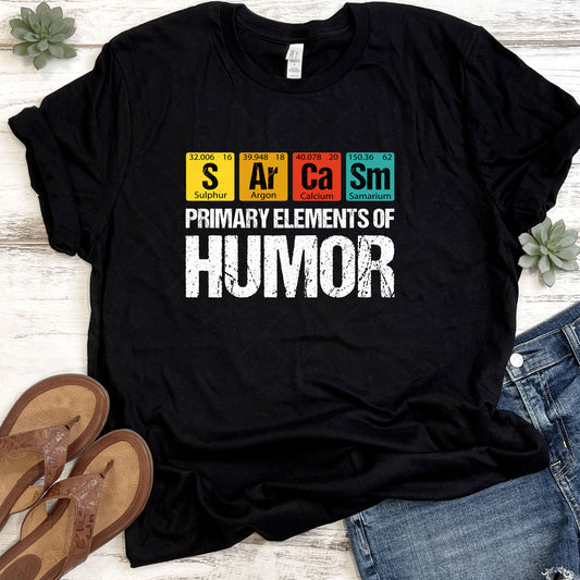 Primary Elements Of Humor Black DTF