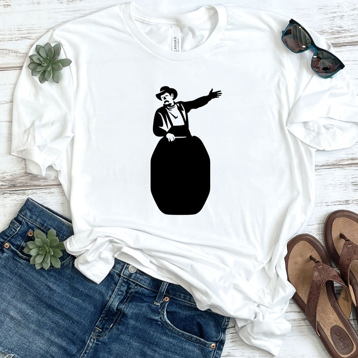 Rodeo Barrel Clown Silhouette DTF