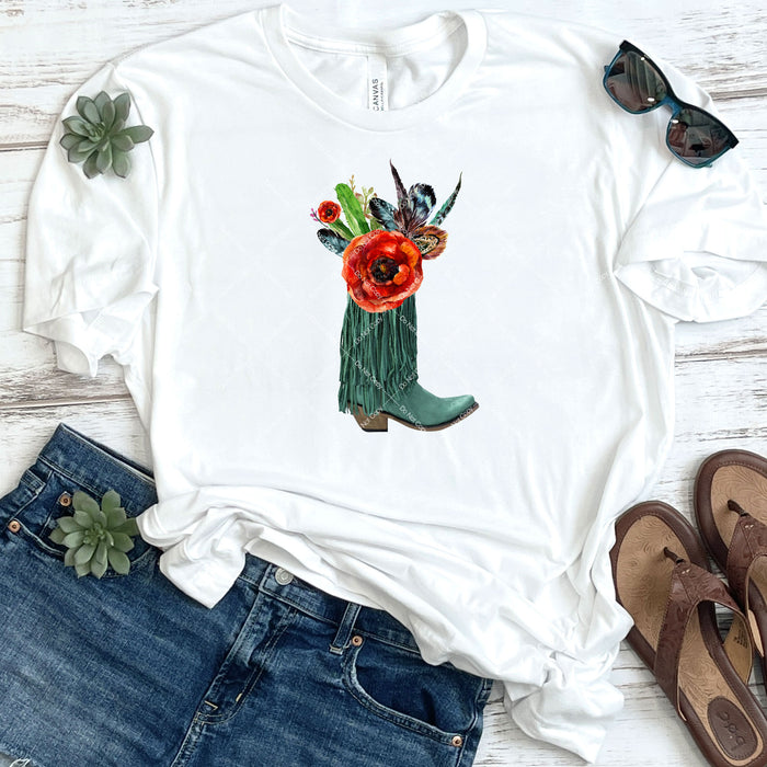 Floral Boot DTF