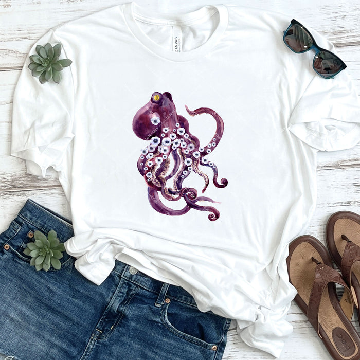 Floral Octopus DTF