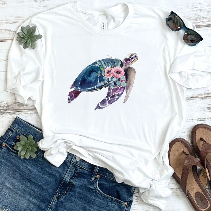 Floral Sea Turtle DTF