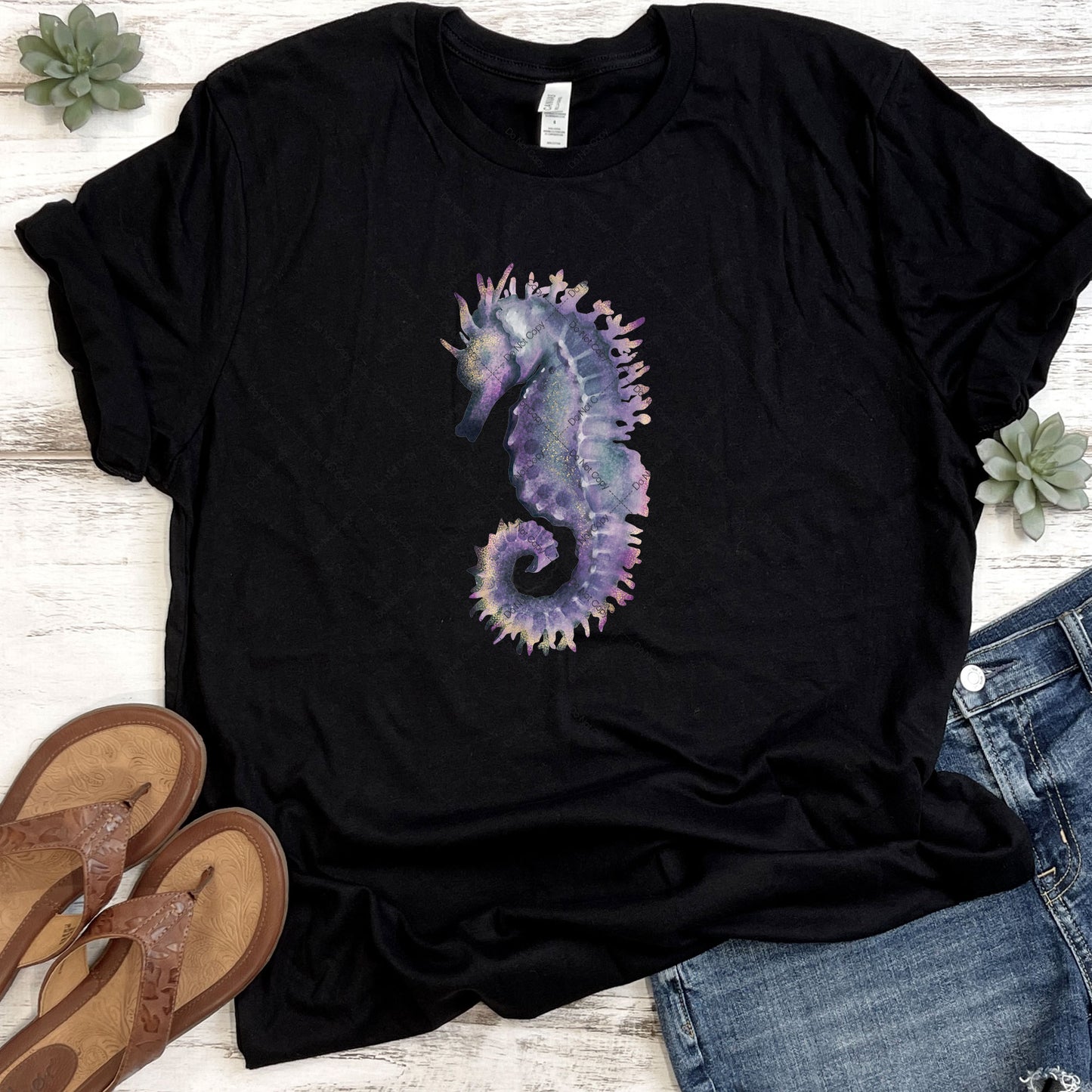 Colorful Seahorse DTF