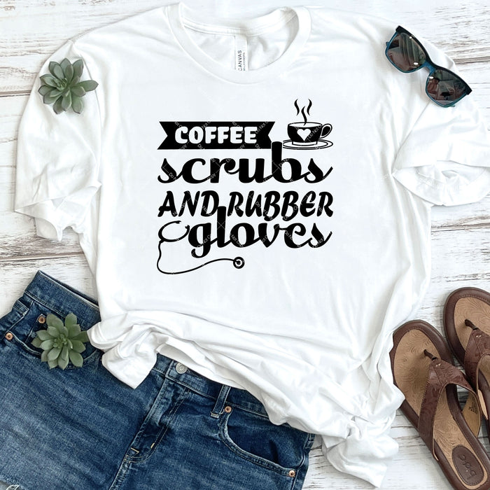 Coffee Scrubs And Rubber Gloves DTF