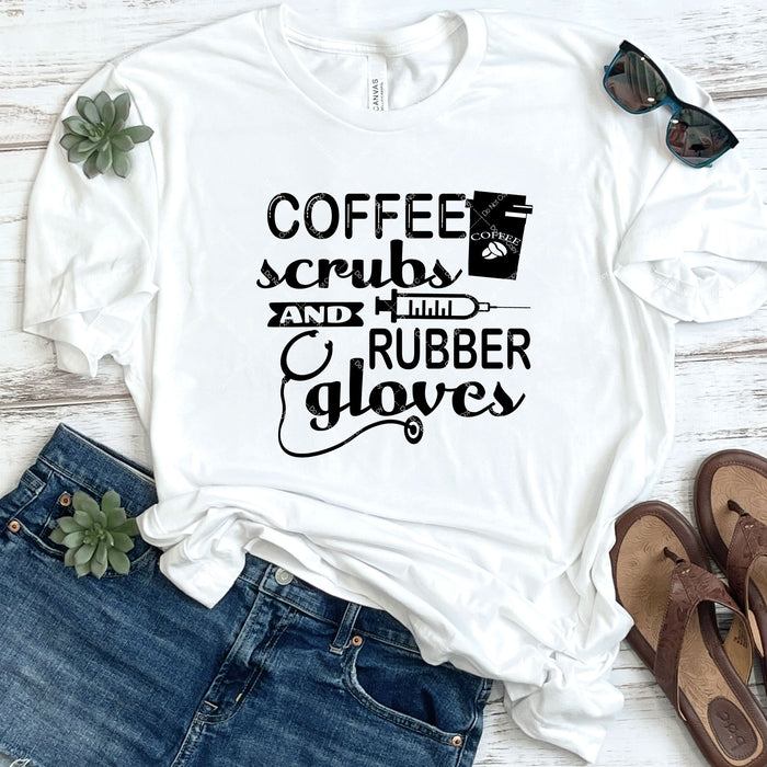 Coffee Scrubs And Rubber Gloves DTF