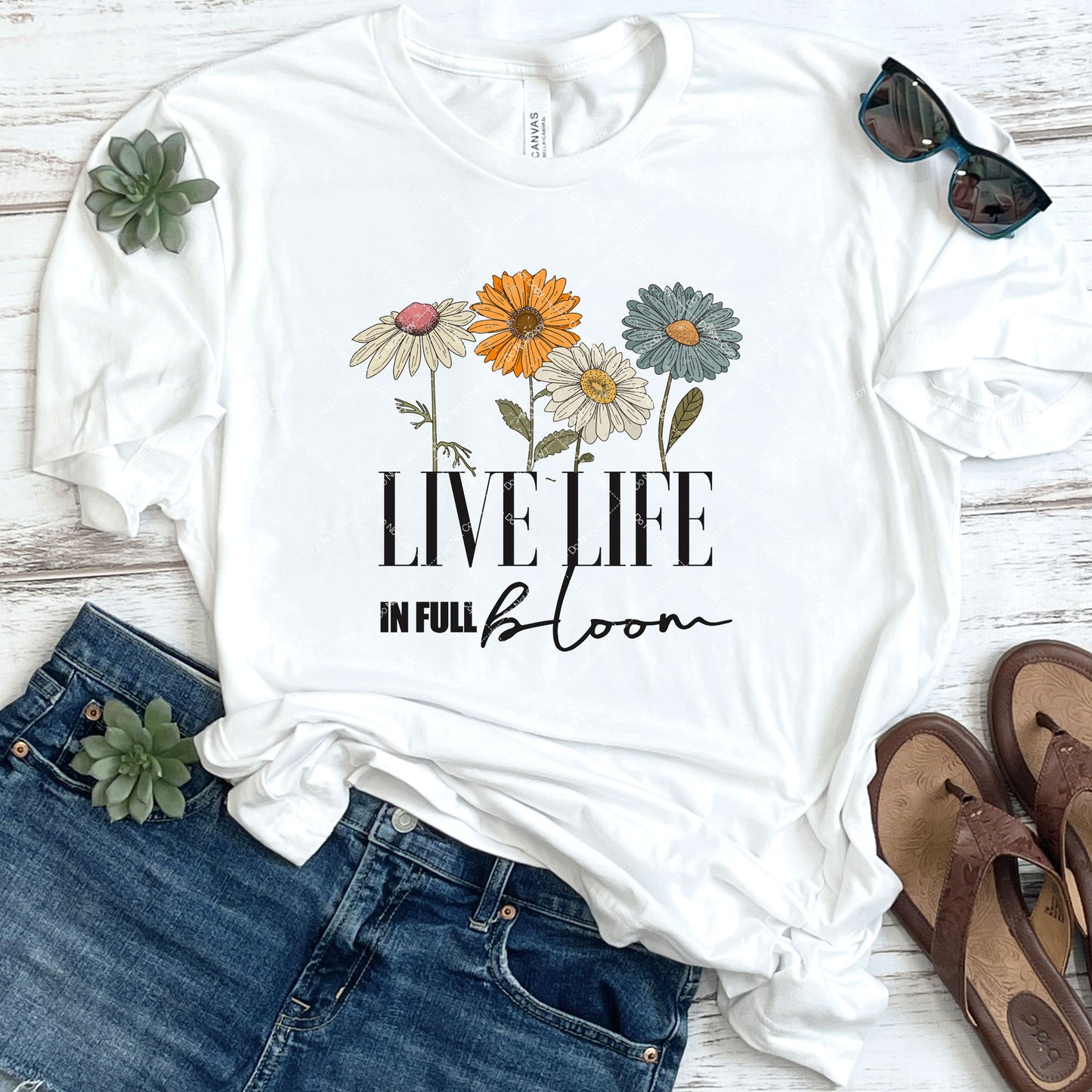 Live Life In Full Bloom DTF
