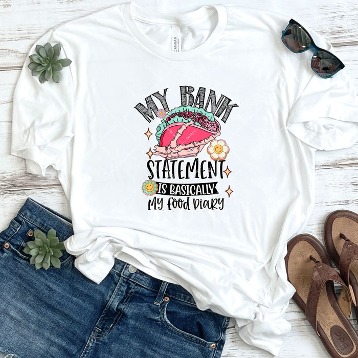 My Bank Statement is Basically My Food Diary DTF