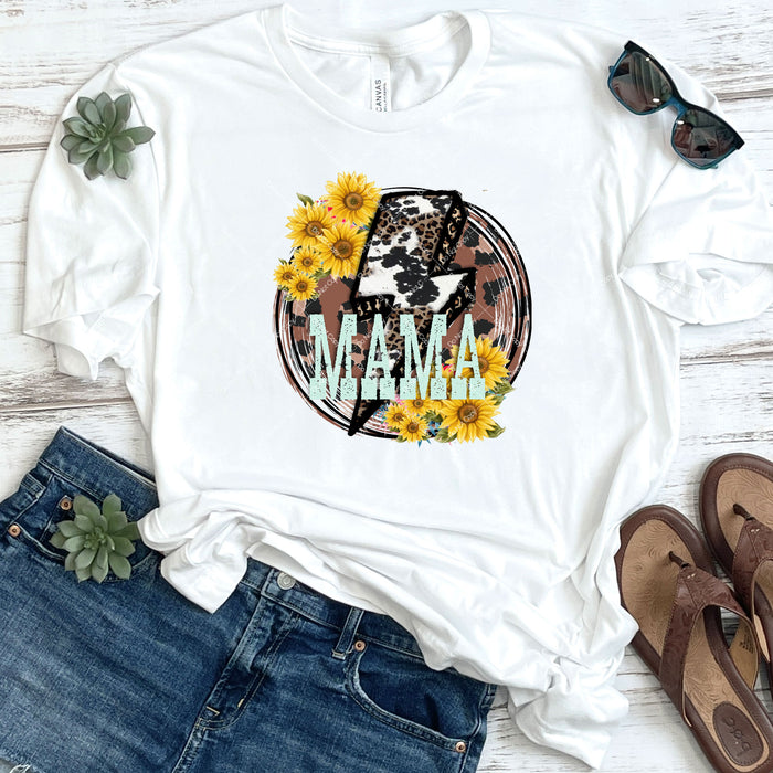 Leopard Print Sunflower Mama DTF