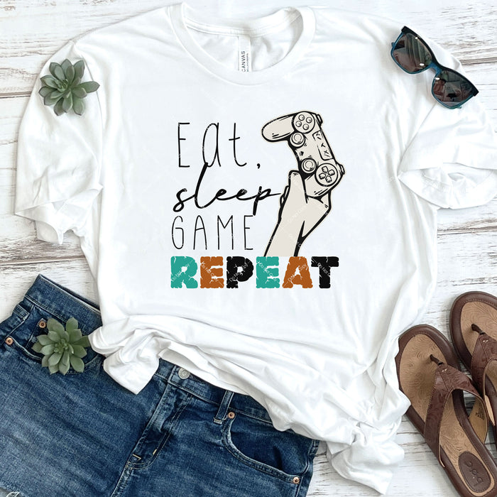 Eat Sleep Game Repeat DTF
