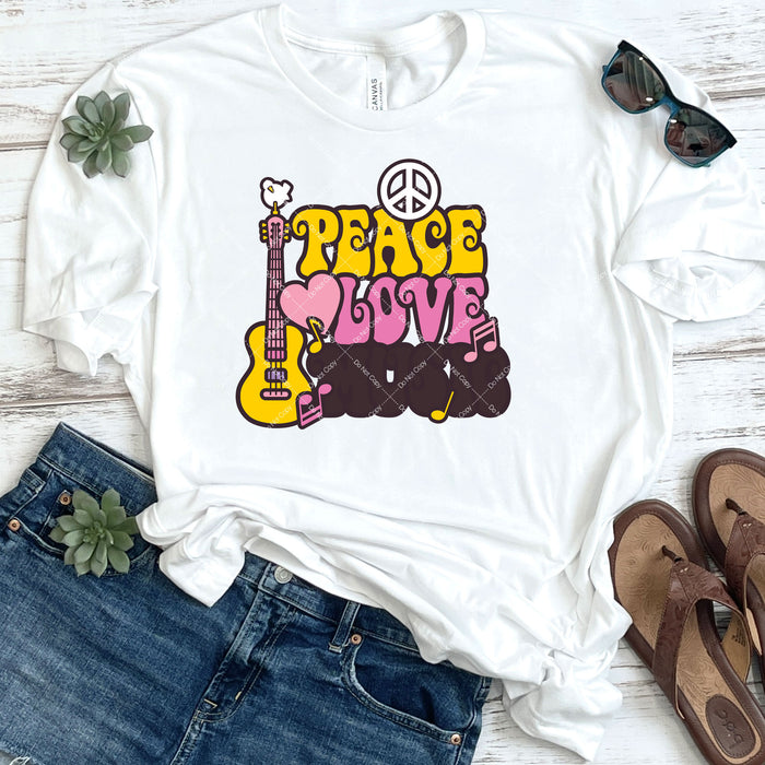 Peace Love Music DTF