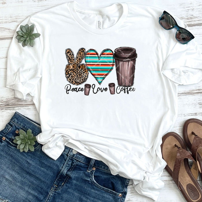 Peace Love Coffee DTF