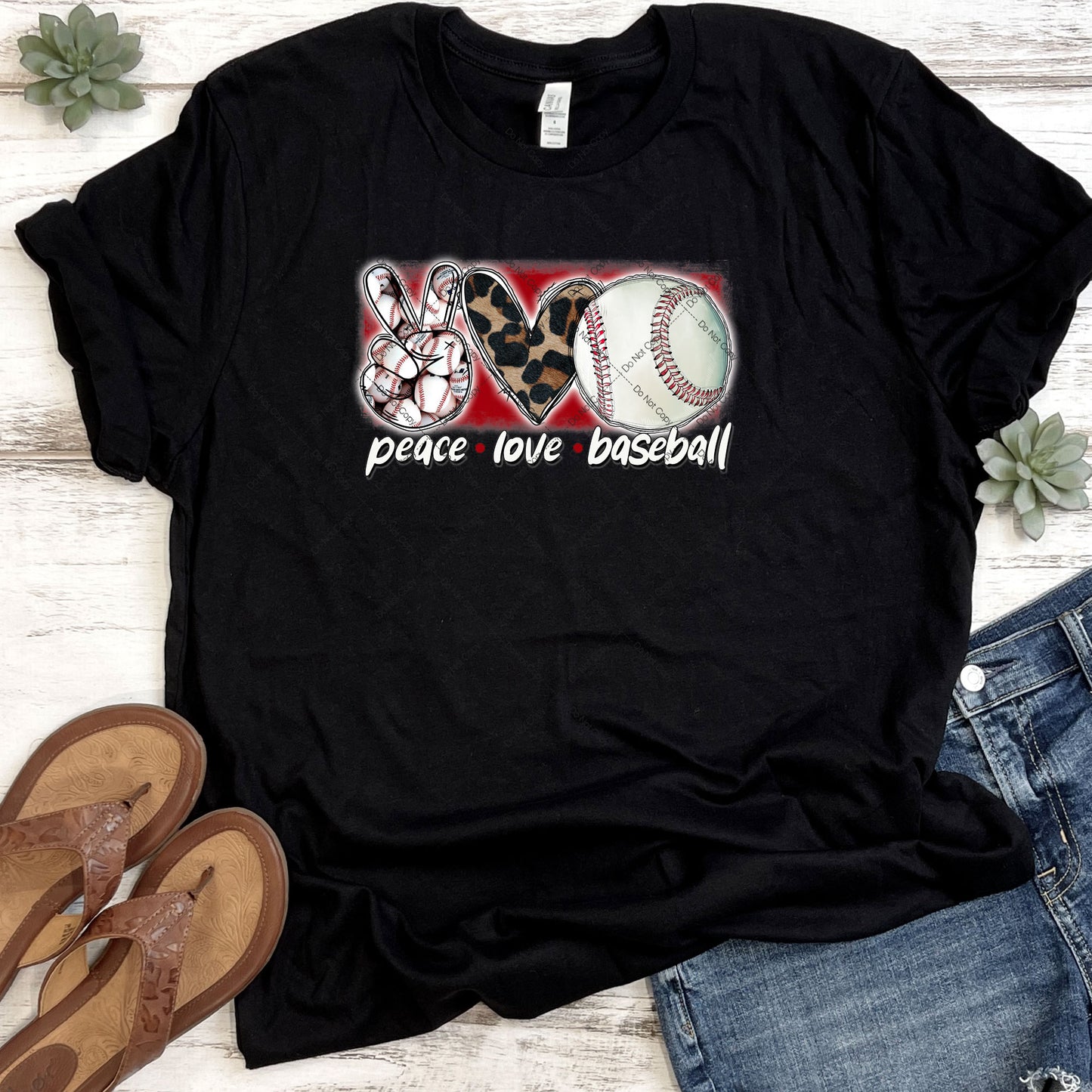 Peace Love Baseball DTF