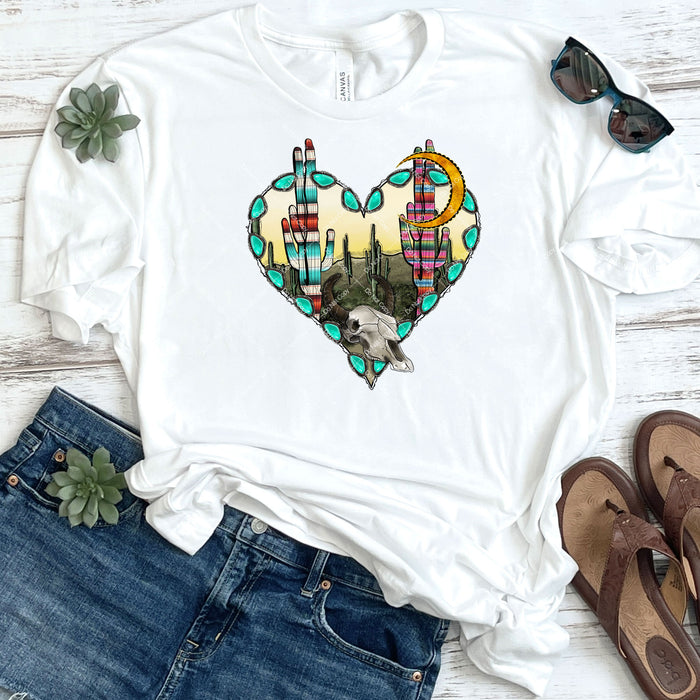 Colorful Desert Heart DTF