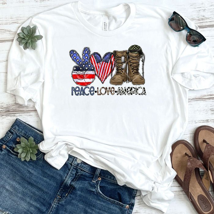 Peace Love America DTF